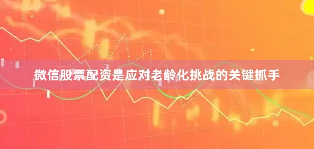 微信股票配资是应对老龄化挑战的关键抓手